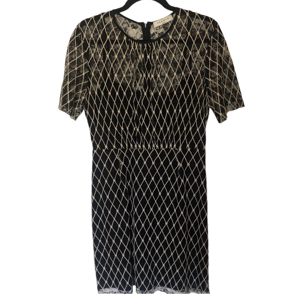 Sandro Paris Black Lace Dress - Picture 3 of 10